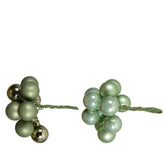Decoris Glass Bauble Bundle on Wire - Green (2 Assorted)